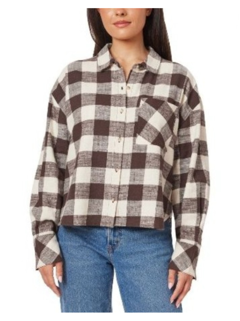 Scotch & Soda Flannel Button Down Shirt XXL Brown Beige Plaid